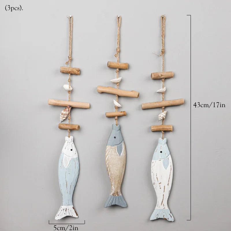 Mediterranean Style Home Decoration Figurines Desktop Ornaments Ocean Wooden Lighthouse Model Wood Ship Crafts Wall Decor Plaque