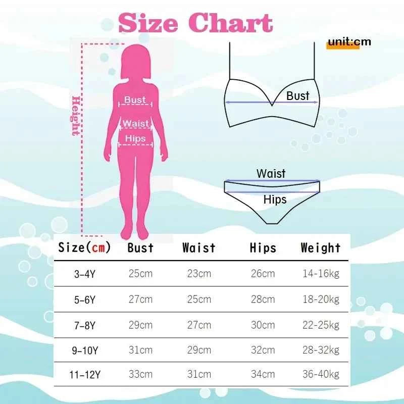 2-10Y New Fashion Kid Rainbow Design Bikini Set Lovely Two Pieces Child Swimwear Cute Girl Flouncing Swimsuit Summer Beachwear