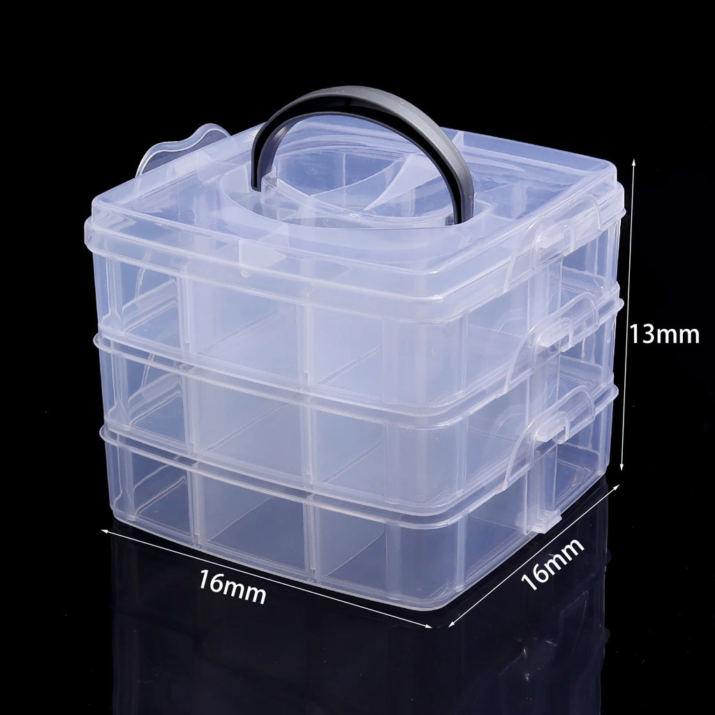1pcs Transparent Plastic Storage Box Multifunctional Jewelry Box For Jewelry Organizer Storage Small Item Supplies Container Box
