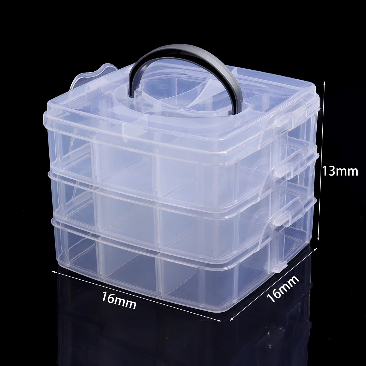 1pcs Transparent Plastic Storage Box Multifunctional Jewelry Box For Jewelry Organizer Storage Small Item Supplies Container Box