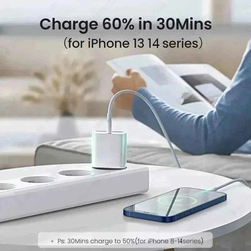 For Apple 30W Charger USB Type C Fast Charger For iPhone 13 15 17 14 12 11 16 Pro Max Plus PD Charger Charging Cable Accessories