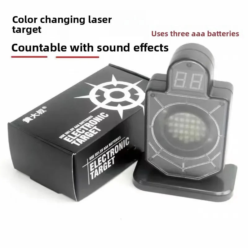 Kids Shooting Game Training Target Digital Auto Count LED Color Changing Light Sound Effect Toy Practice Accessory