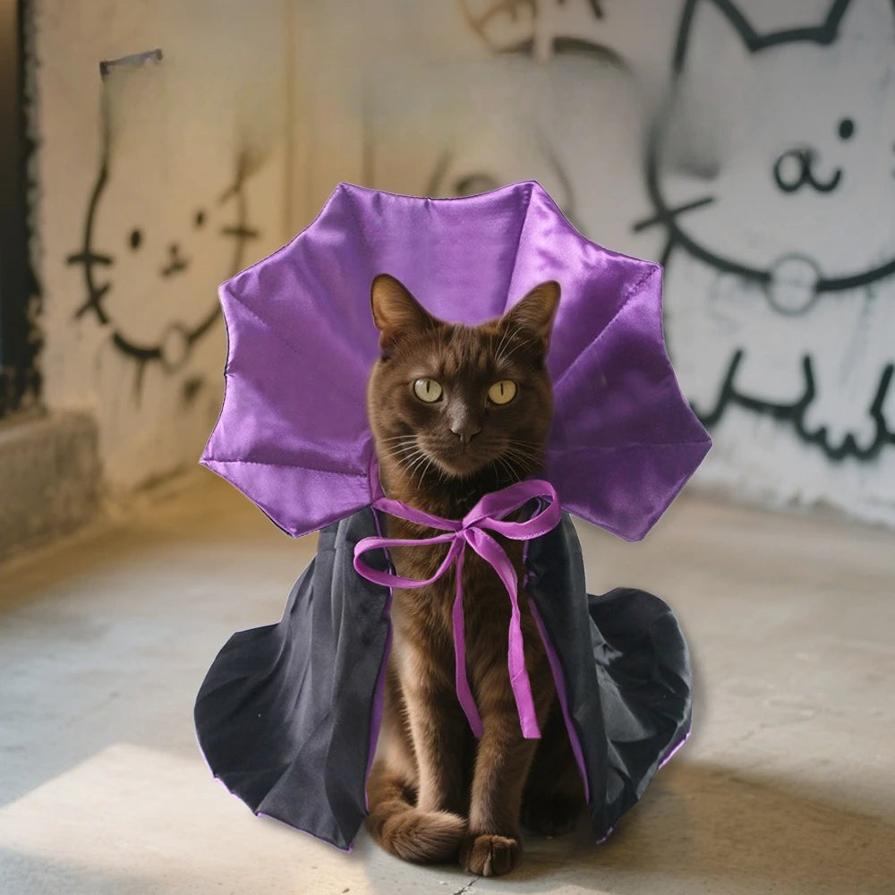 Dog And Cat Vampire Cloak Costume For Halloween