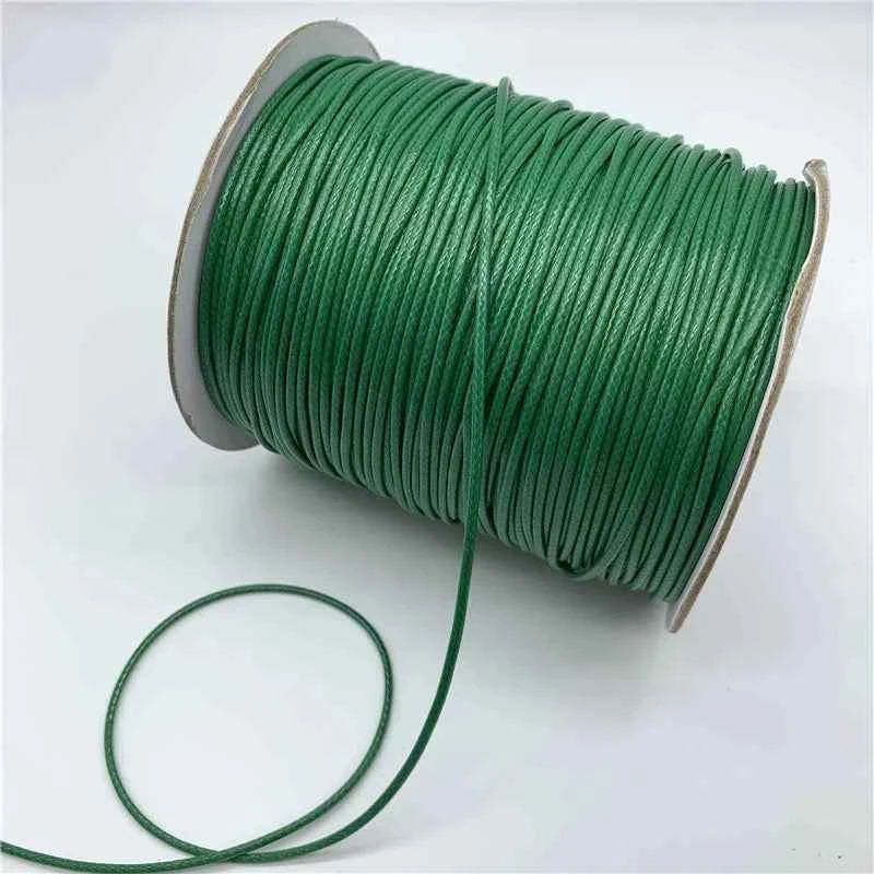 0.5mm 0.8mm 1mm 1.5mm 2mm Black Waxed Cotton Cord Waxed Thread Cord String Strap Necklace Rope For Jewelry Making