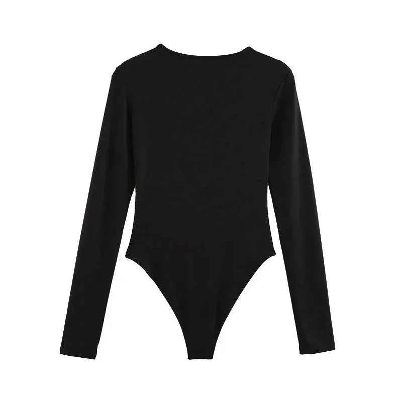 MUJER Black Bustier Bodys for Women Sexy Extreme Bodysuit Women Long Sleeve Bodysuits Woman One Pieces Summer Tops Woman 2025