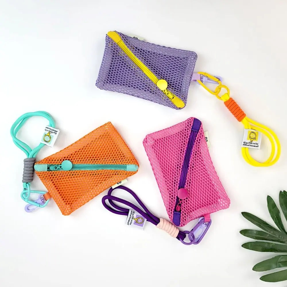Mesh Cosmetic Bags Cute Women Small Lipstick Makeup Storage Pouch Data Line Key Earphone Organizer Case Square Toiletry Bag