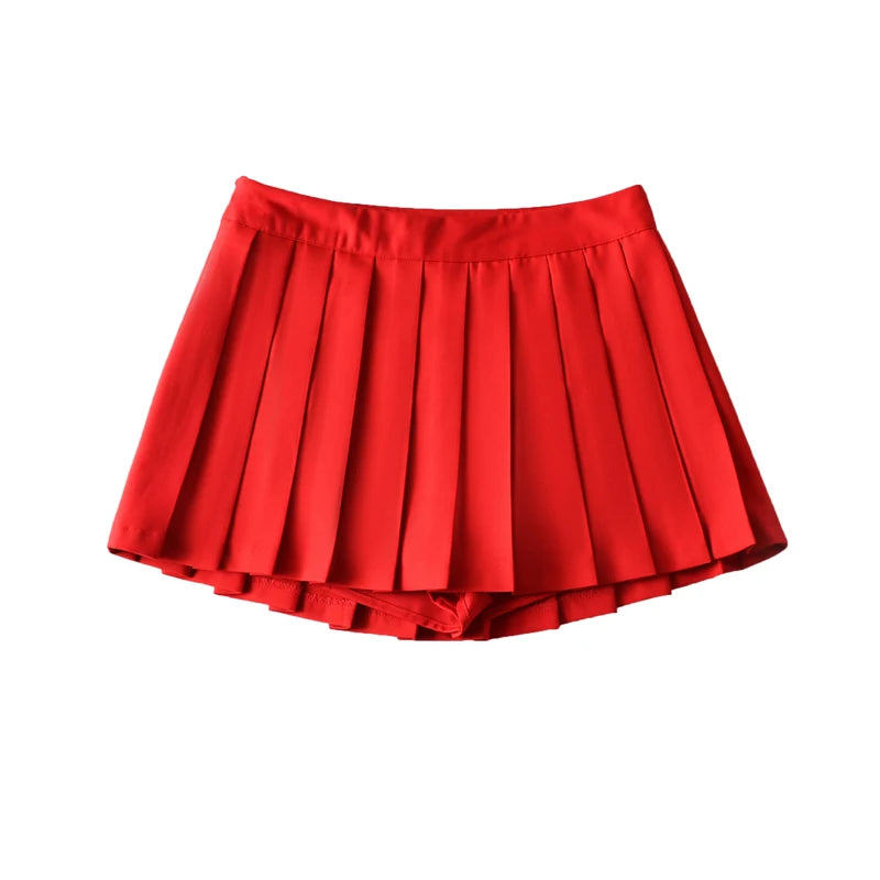 Summer Mini Skirts For Women Harajuku High Waist Skirts Womens Korean Fashion Sexy Skirts Vintage Pleated Skirt Tennis Pink Blue
