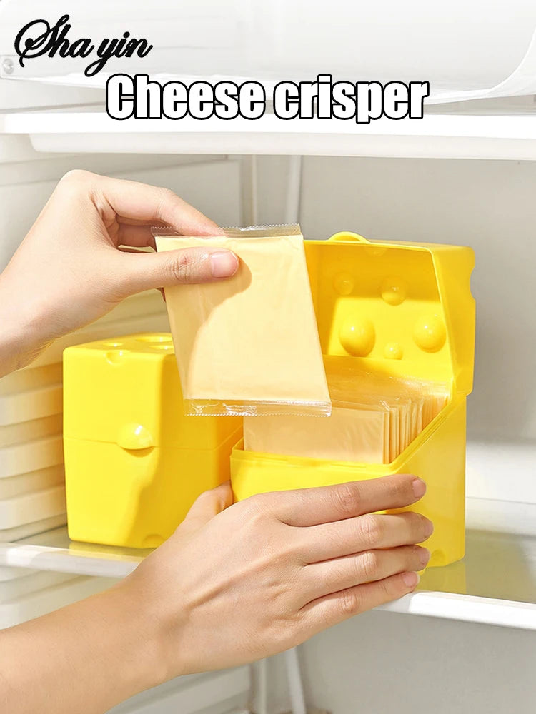 Clamshell Cheese Box, Household Kitchen Crisper, Butter, Cheese, Cheese Packaging Storage Box, Refrigerator Food Crisper Box