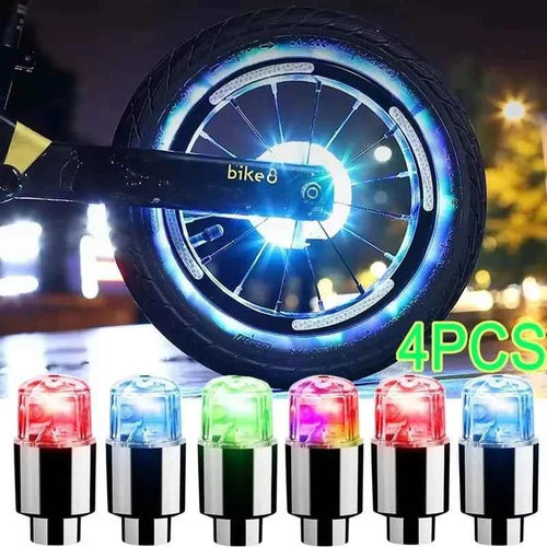 2/4/8Pcs Tire Valve Cap Lights Durable Tire Lights For Car Air Valve Caps With Lights For Motorcycles Bicycles Electric /*-