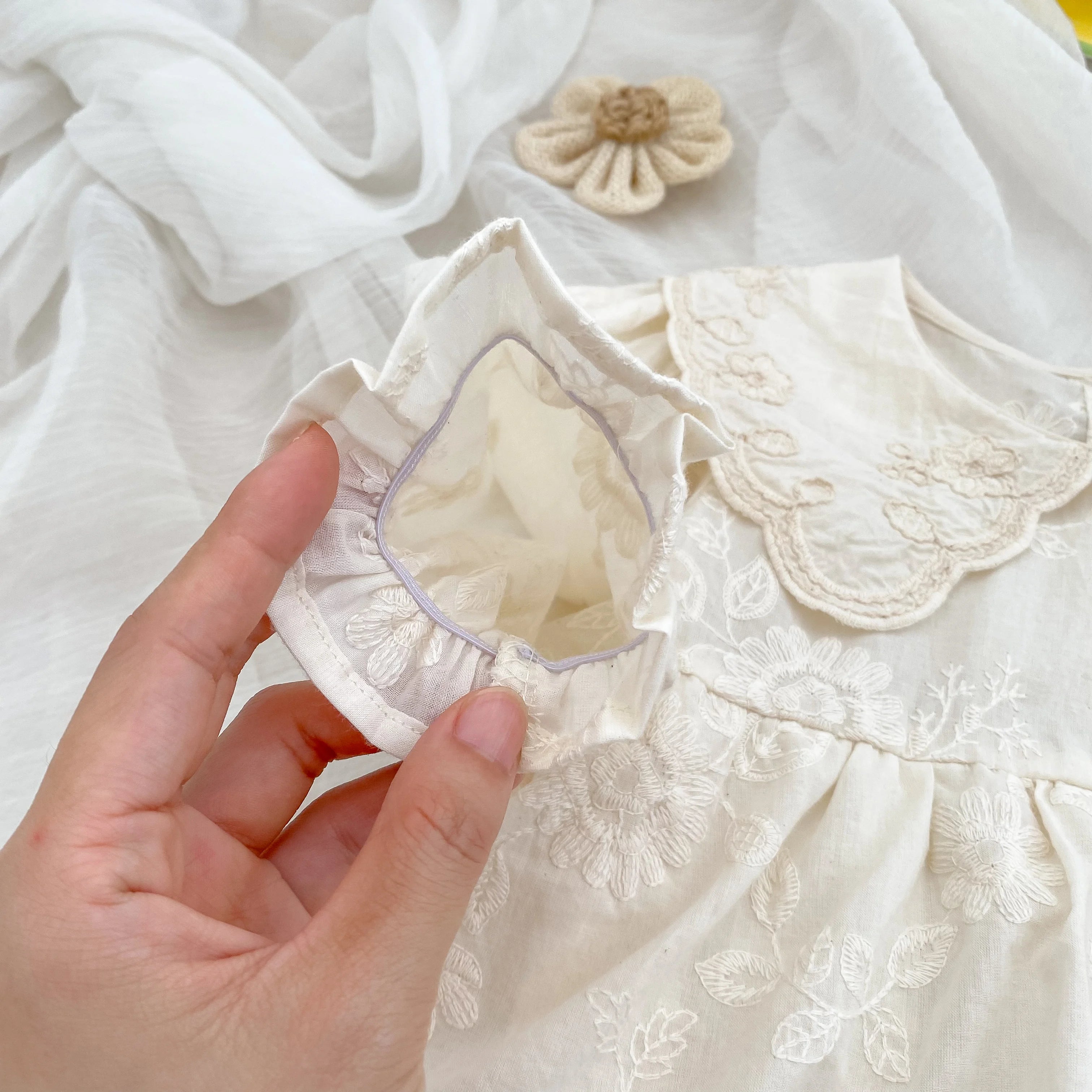 Autumn Baby Bodysuit Sisters Dress Flower Embroidery Dress Infant Girls Toddler Outfit  Baby Girls Rompers Family Sister Dress