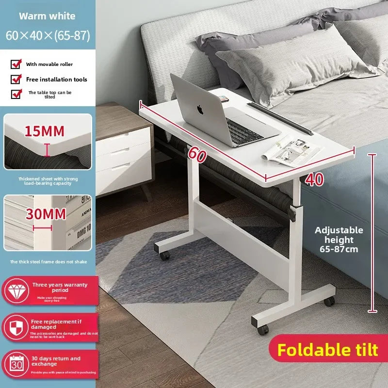 Computer desk Bedside table Mobile lifting small table Household small laptop holder with wheels