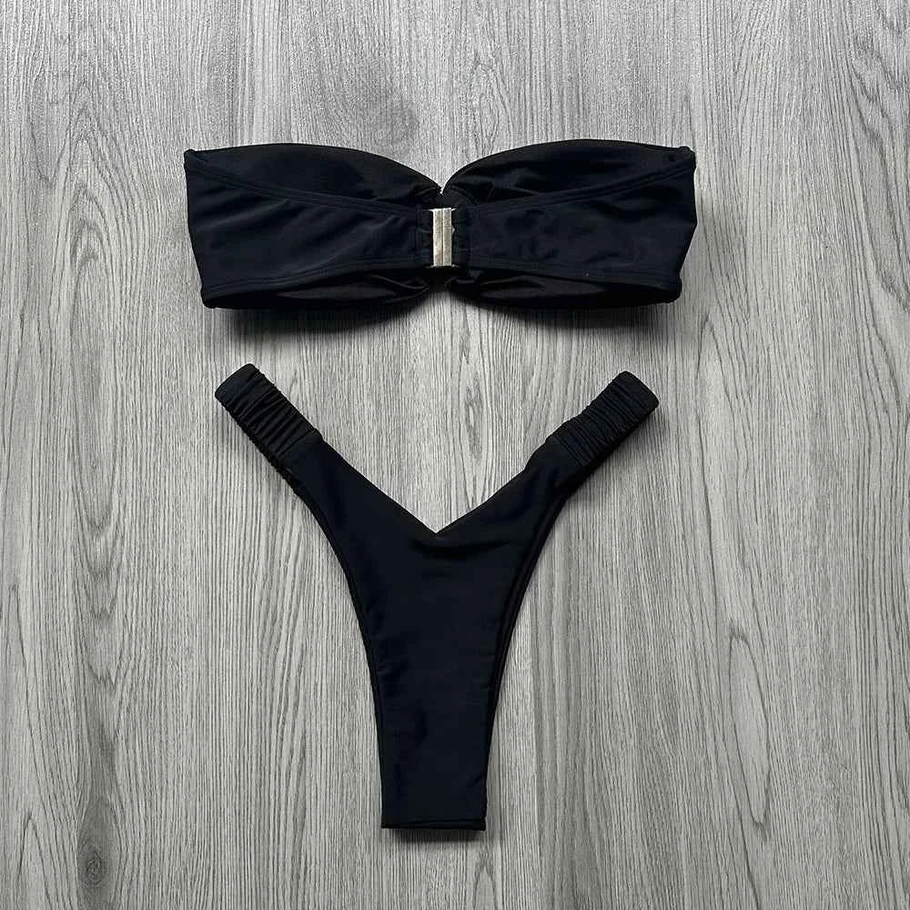 Micro Bikini Push Up Women Swimsuits 2025 Sexy Female Swimwear Brazilian Bikini Set Thong Biquini Swimming Suits Beachwear