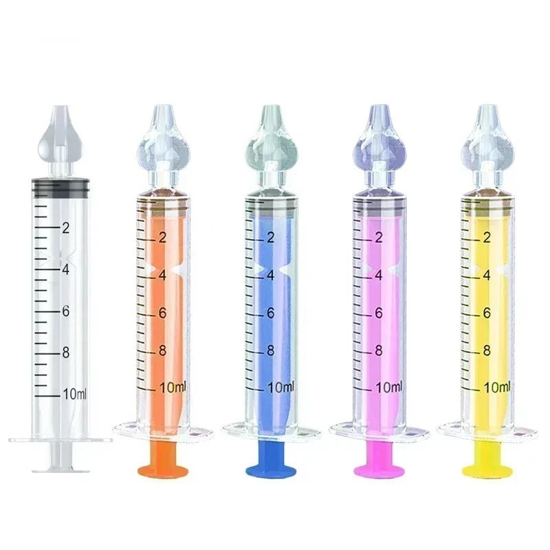10ML Baby Nasal Aspirator Syringe Baby Nose Cleaner Rhinitis Nasal Washer Irrigator Needle Baby Nose Washing for Children