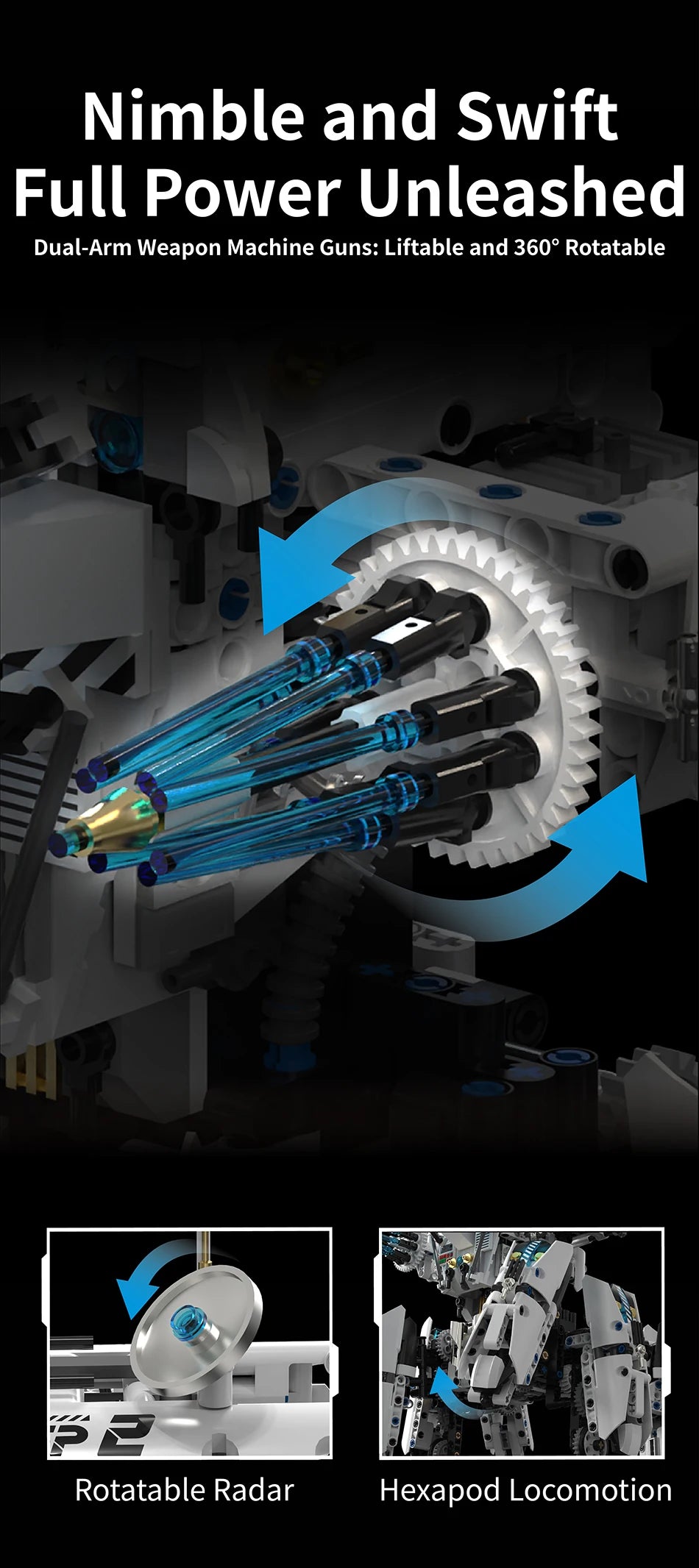 Technical Programming Hexapod Robot Science Fiction War Machine Building Blocks City Remote Control Robots Bricks Toys Boys Gift