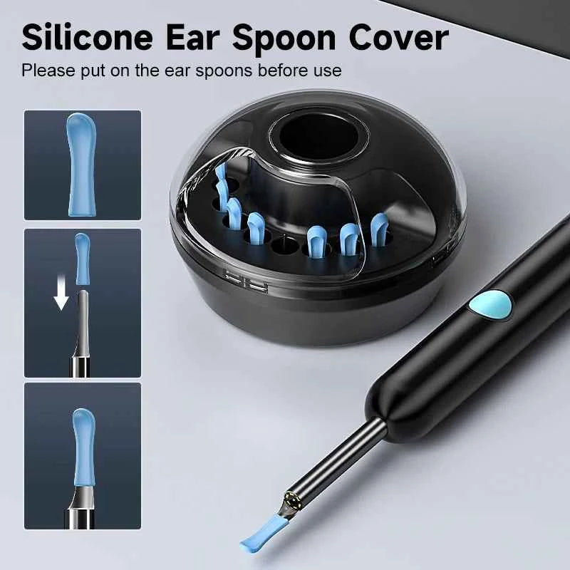 WiFi Visual Ear Scope 4.2mm 1080P Camera with Ear Spoon Base for iOS/Android Ear Cleaning Otoscope Endoscope Camera for Health