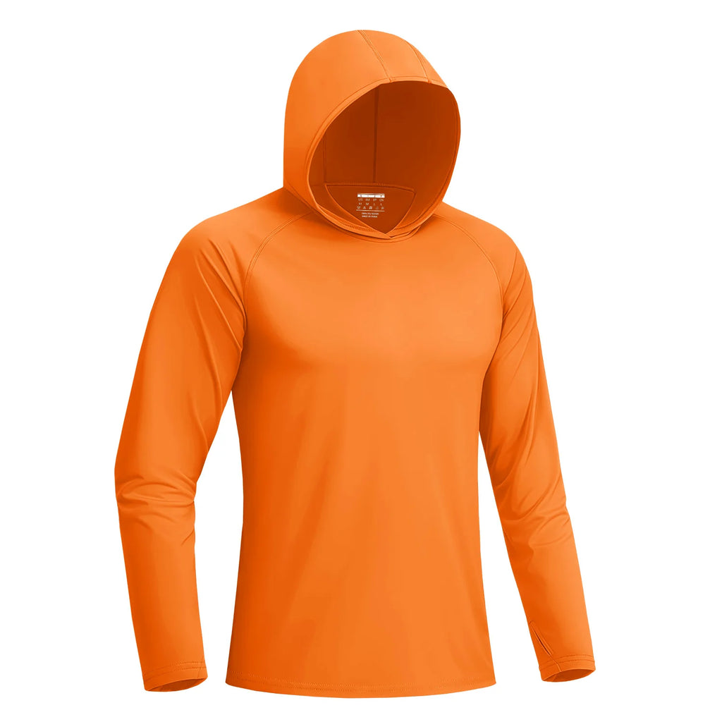 TACVASEN Sun Protection Shirts Mens Long Sleeve Hoodie Casual UV-Proof T-Shirts Breathable Lightweight Quick Dry T shirts Swim