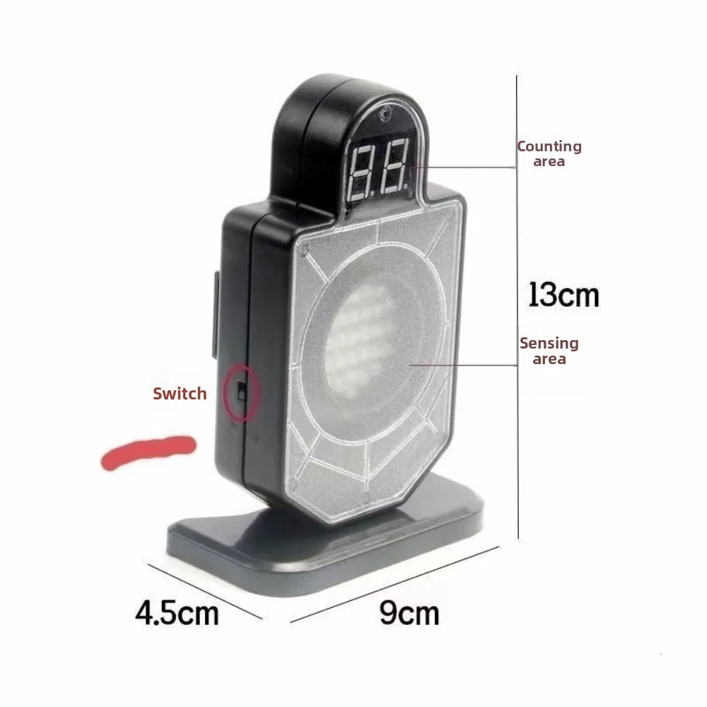 Kids Shooting Game Training Target Digital Auto Count LED Color Changing Light Sound Effect Toy Practice Accessory