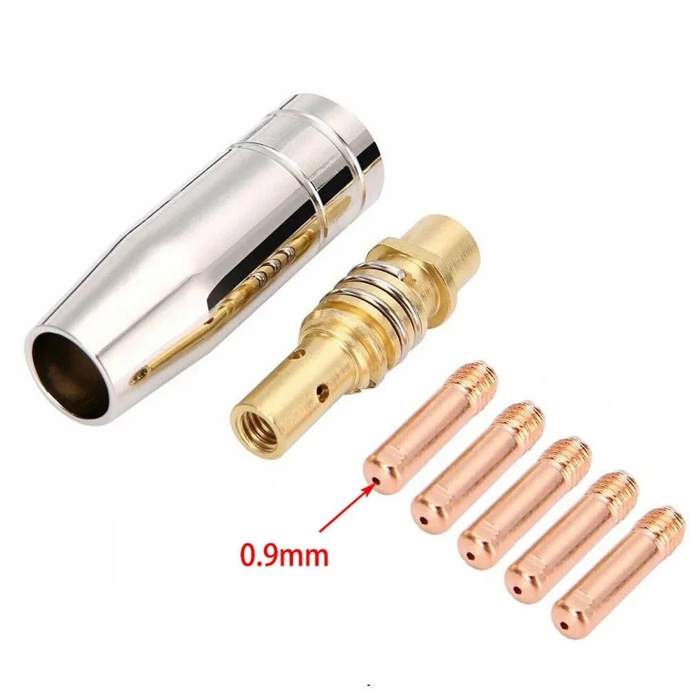 Mig Welding Machine Contact Tips Kit 0.6-1.2mm M6 Nozzle For MB-15AK Welding Torch Nozzles Welder Holder Gas Tools