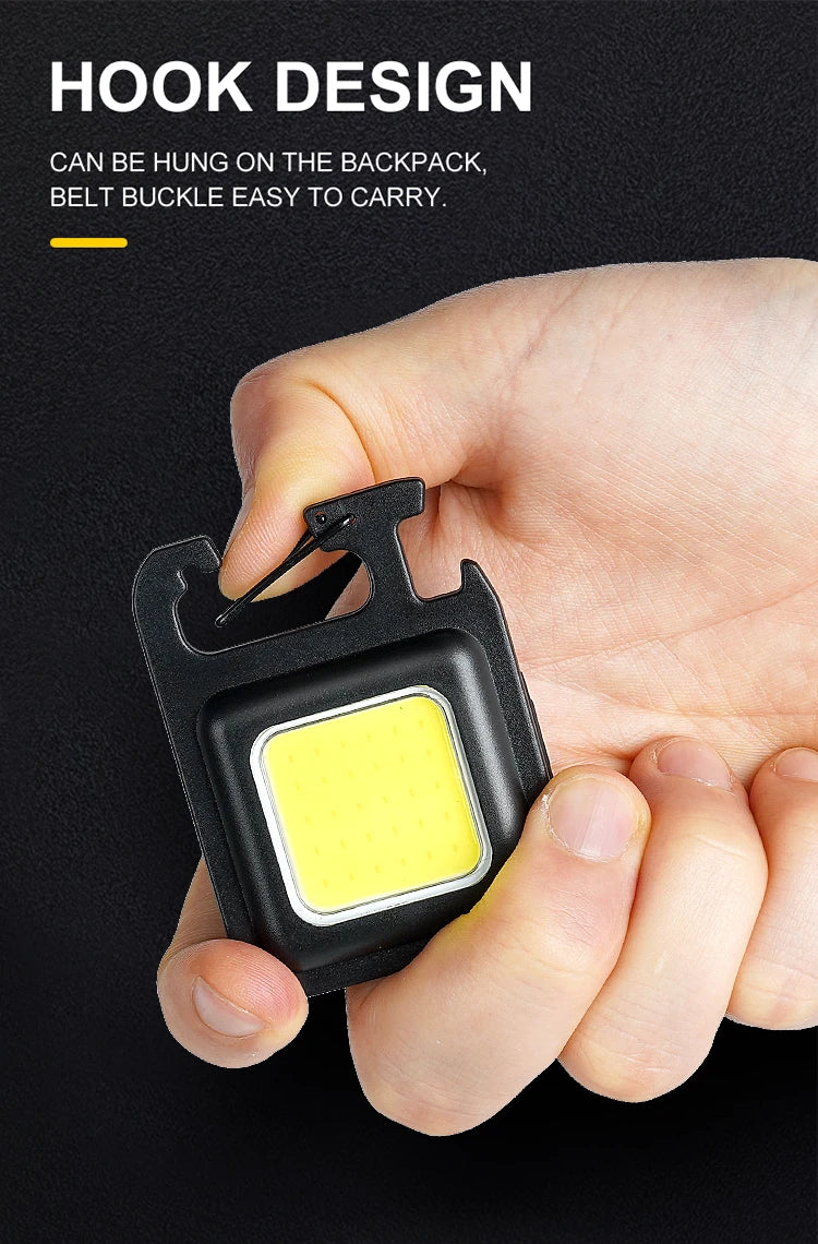 LED Mini Multifunctional Flashlight Super Bright EDC Key Chain Light Outdoor Keychain Emergency Camping Flashlight Accessories
