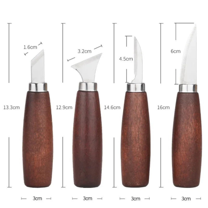 5pcs Tools for Wood Carving Chisel Woodworking Cutter Hand Tool Set Wood Carving Knife DIY Peeling Woodcarving