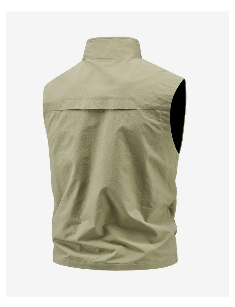 2026 New Waistcoat Men Middle-Aged Outdoor Fishing Summer Vest Casual Thin Tooling Waistcoat Large Size 5XL Vest