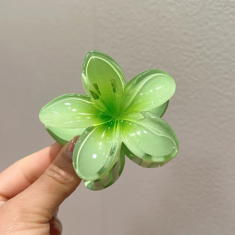 Bohemian Flower Hair Claw Clip For Women Sweet Floral Hair Claws Crab Clamp Barrettes Hawaiian Headwear Beach Accessories Girl
