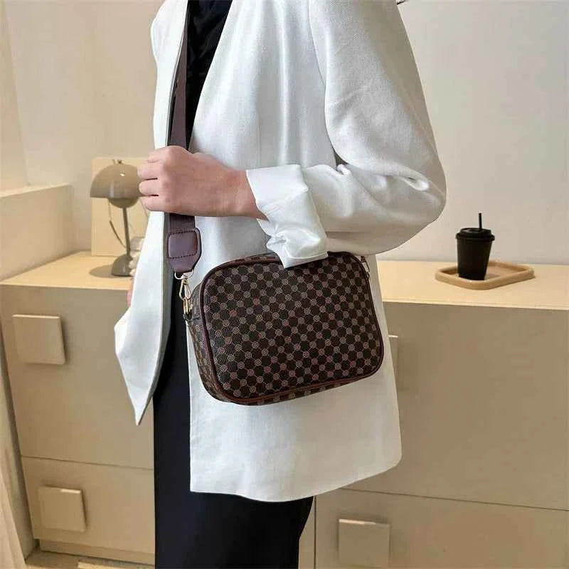 Vintage Pattern Crossbody Bags for Women Shoulder Shell Bag Trend Small Purse and Handbag Luxury Designer Female Square Bag