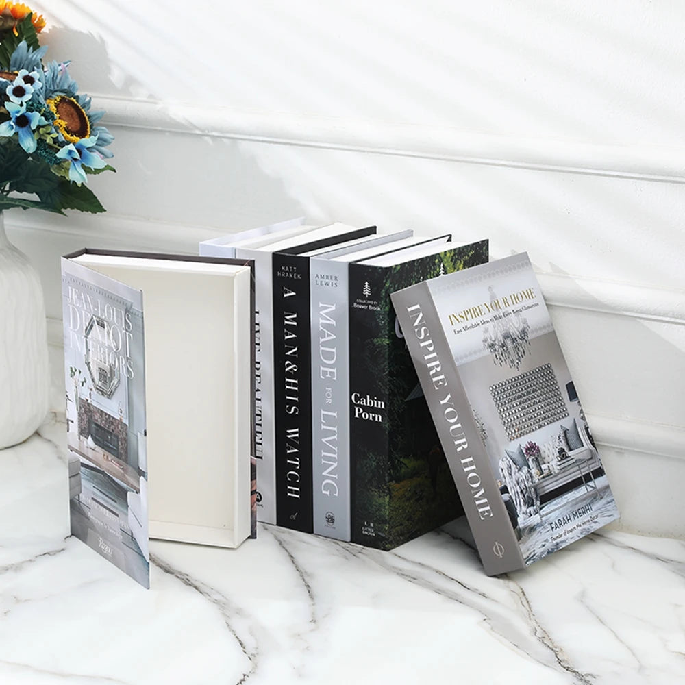 Home Decor Fake Books Coffee Table Books Ornaments Living Room Decoration Luxury Fake Books Storage Box Aesthetic Decoration