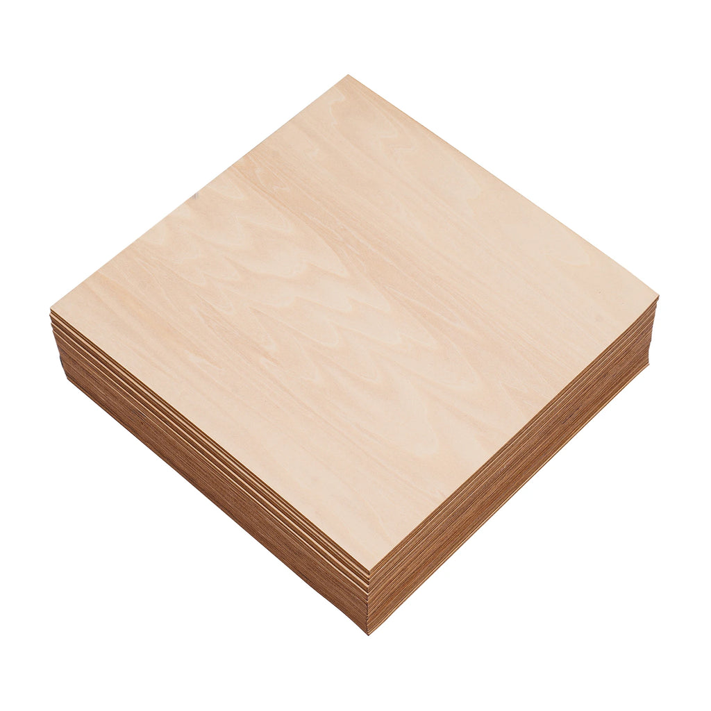 30Pcs Basswood Sheets 3mm Thick, 30x30cm/40x40cm Board for Wood DIY Home Decor, Square Blank Wooden Plywood Panels for Engraving