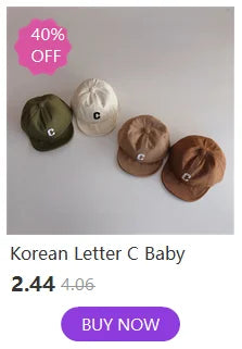 Summer Baby Baseball Hat Letter Embroidery Kids Peaked Cap for Boy Girl Solid Color Children Adjustable Sun Hats Gorras 아기모자