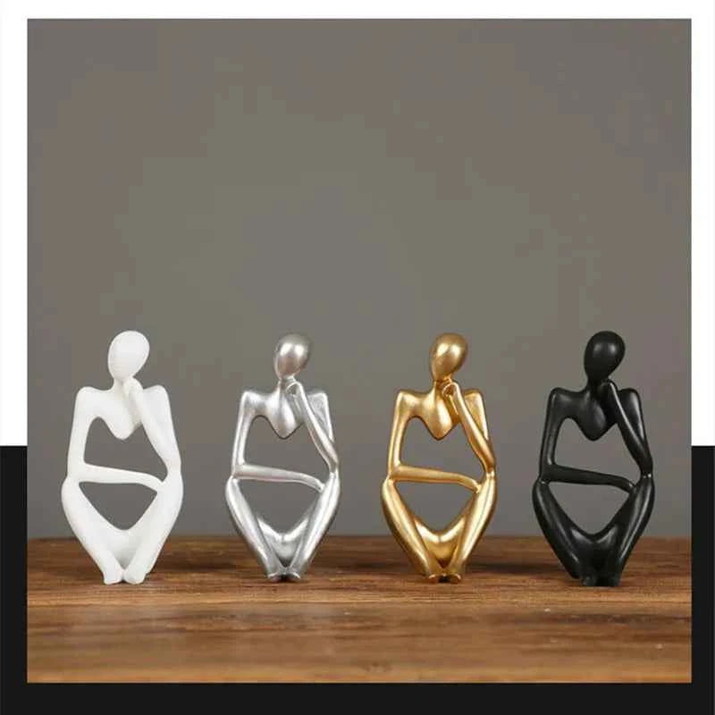 Home Décor Nordic Style Left and Right Thinking Character Personalized Home Accessories Abstract Resin Craft Ornament Room Décor