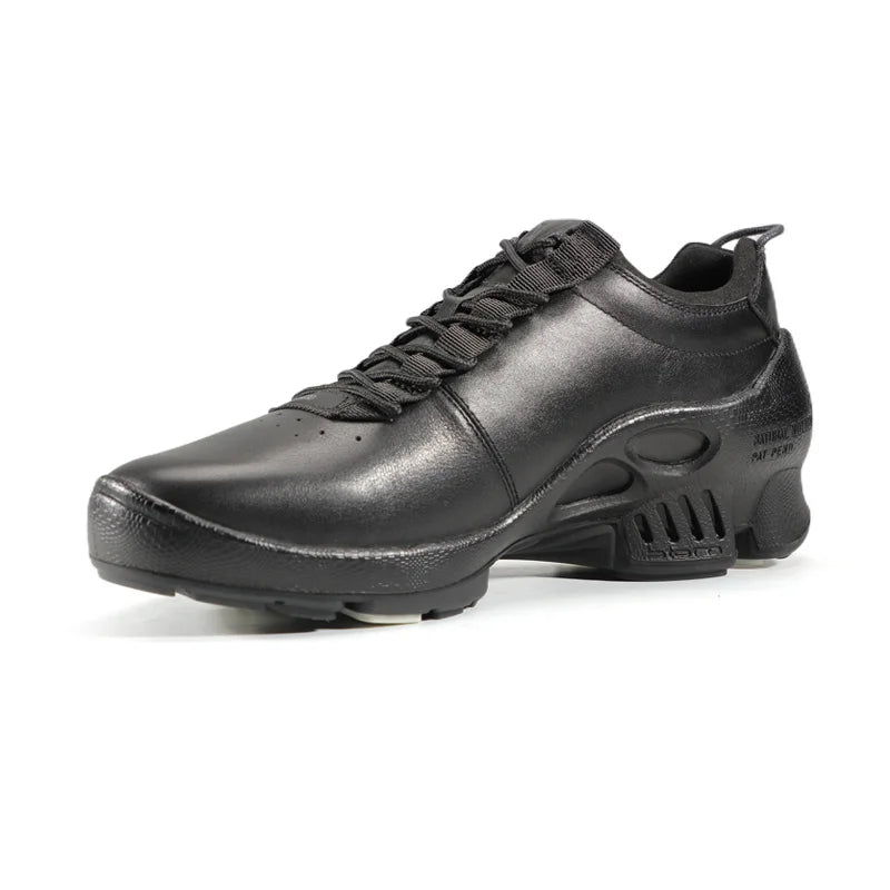 Natural Genuine Leather Shoes Men Athletic City Walk Casual Luxury Brand Cowhide Sneaker Stylish Business Office Training White