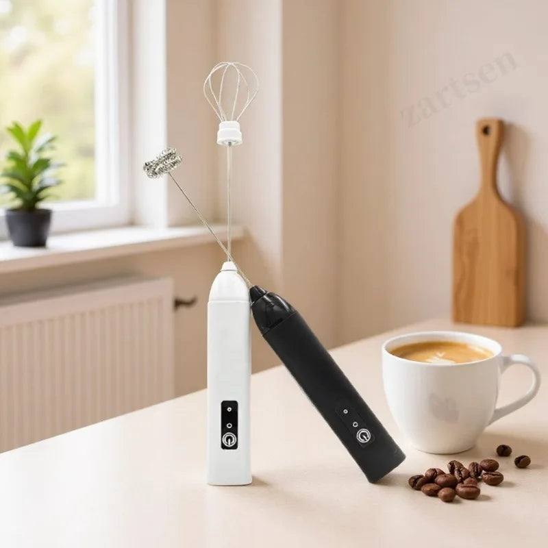 Coffee Frother/MILK Whisk+Egg Beater MINI Food Blender USB Rechargeable Handheld  Espresso Tools