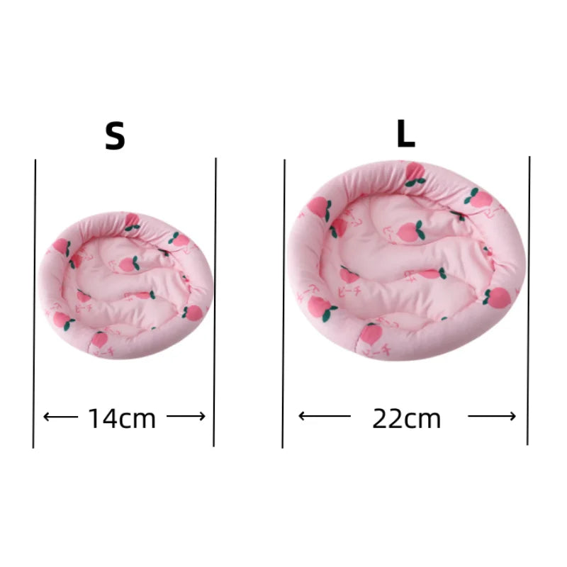 Round Hamster Bed Comfortable Sleeping Mat - Soft Cushion for Hedgehogs Squirrels Mice Guinea Pigs, Cozy Small Animal