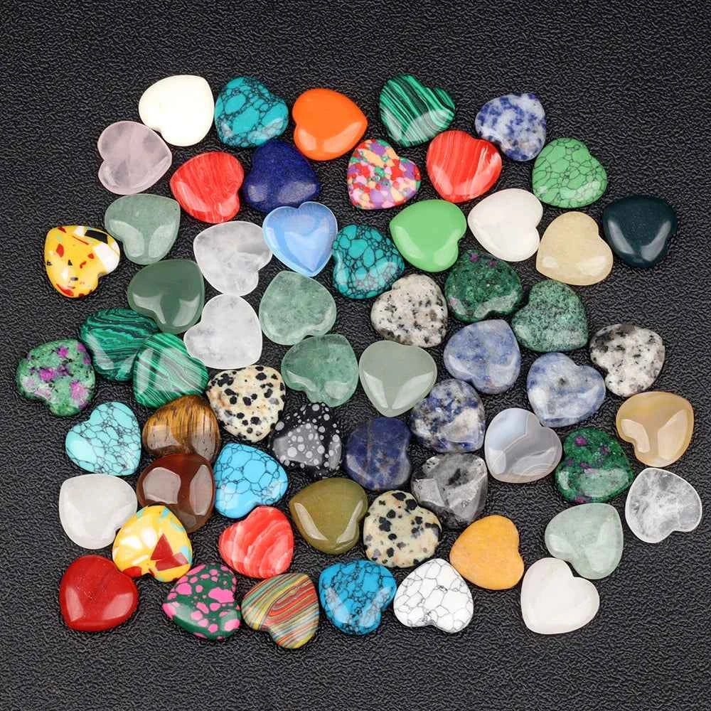 10/20/30PCS 20MM Heart Shape Stone Crystal Amethyst Love Healing Stones Irregular Mineral Gravel Specimen for Home Garden Decor