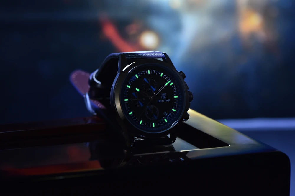 BENYAR Men's Watches Luxury Quartz Wristwatches Chronograph Watch Men Gifts Waterproof Stainless Steel Clock Reloj Hombre 2025