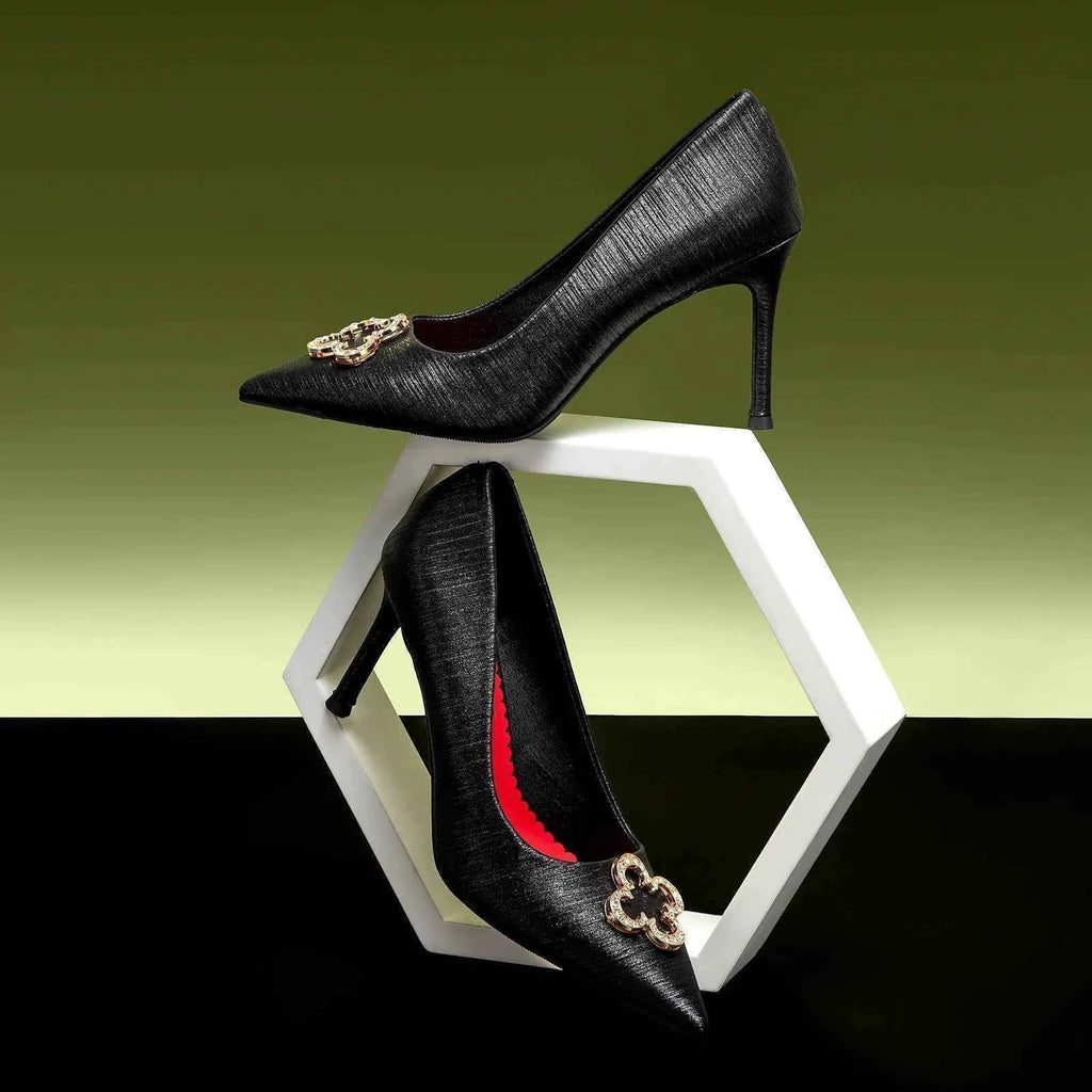 Fashion Classic Luxury Design Women's New High Heels Business Party Basic Metal Decorative High Heels