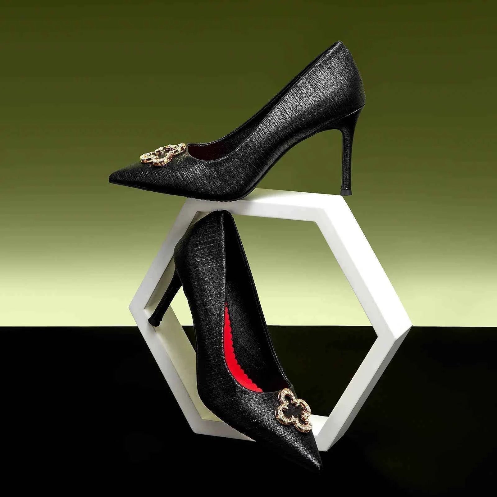 Fashion Classic Luxury Design Women's New High Heels Business Party Basic Metal Decorative High Heels
