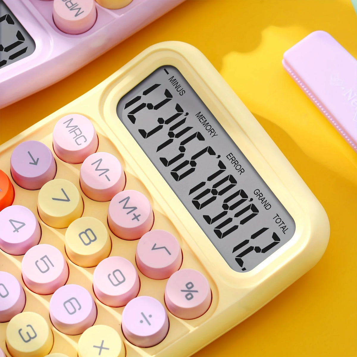 12-Digit Desktop Calculator With Large LCD And Big Keys