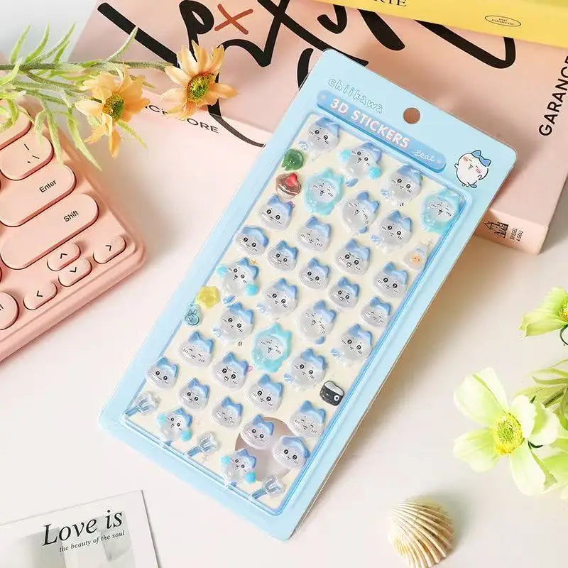 3D Stereo Relief Stickers Kawaii Cartoon Waterproof DIY Decor Stickers Phone Laptop Scrapbook Notebook Luggage Decal Gift Toys