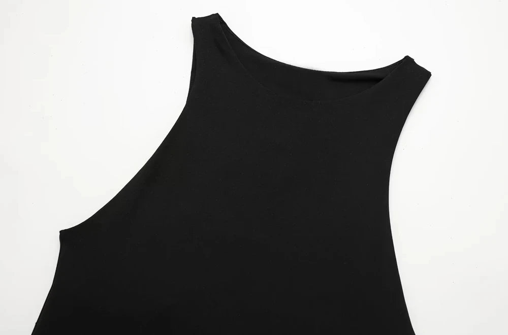 Women Fashion With Halter Neck Skinny Bodysuit Sexy Sleeveless Snap-button Female Playsuits Mujer