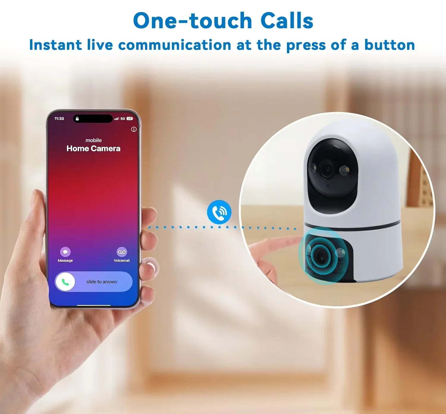 New 10MP 5K HD Clear WiFi Baby monito Dual Screen Video Call PTZ Night View Pet Camera Home Surveillance Cam Monior