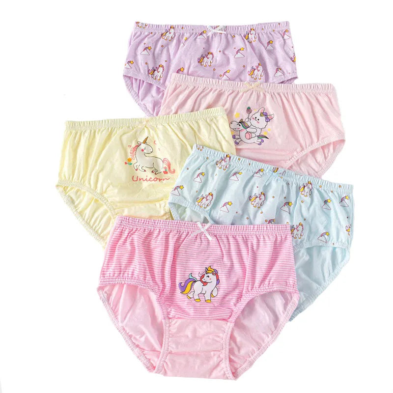 5 Pcs/Lot Children's Underpants For Girls Cute Cat HelloKitty Cartoon Girls Panties Cotton Baby Kids Underwear Breathable Briefs