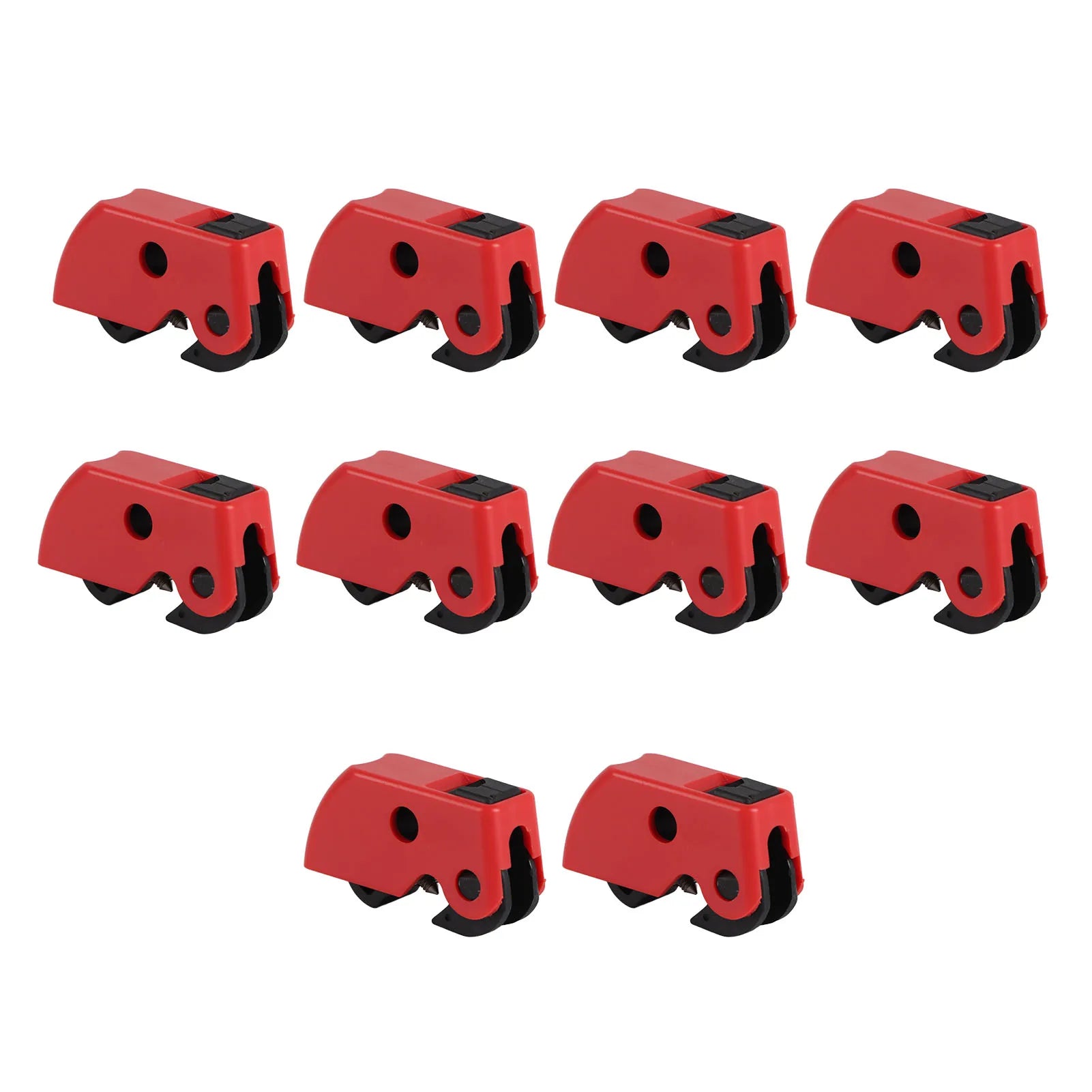 10Pcs Circuit Breaker Lockout Device Clamp On Safety Lock Set Kit for Industrial Chemical Power Circuit Breaker Lock Device