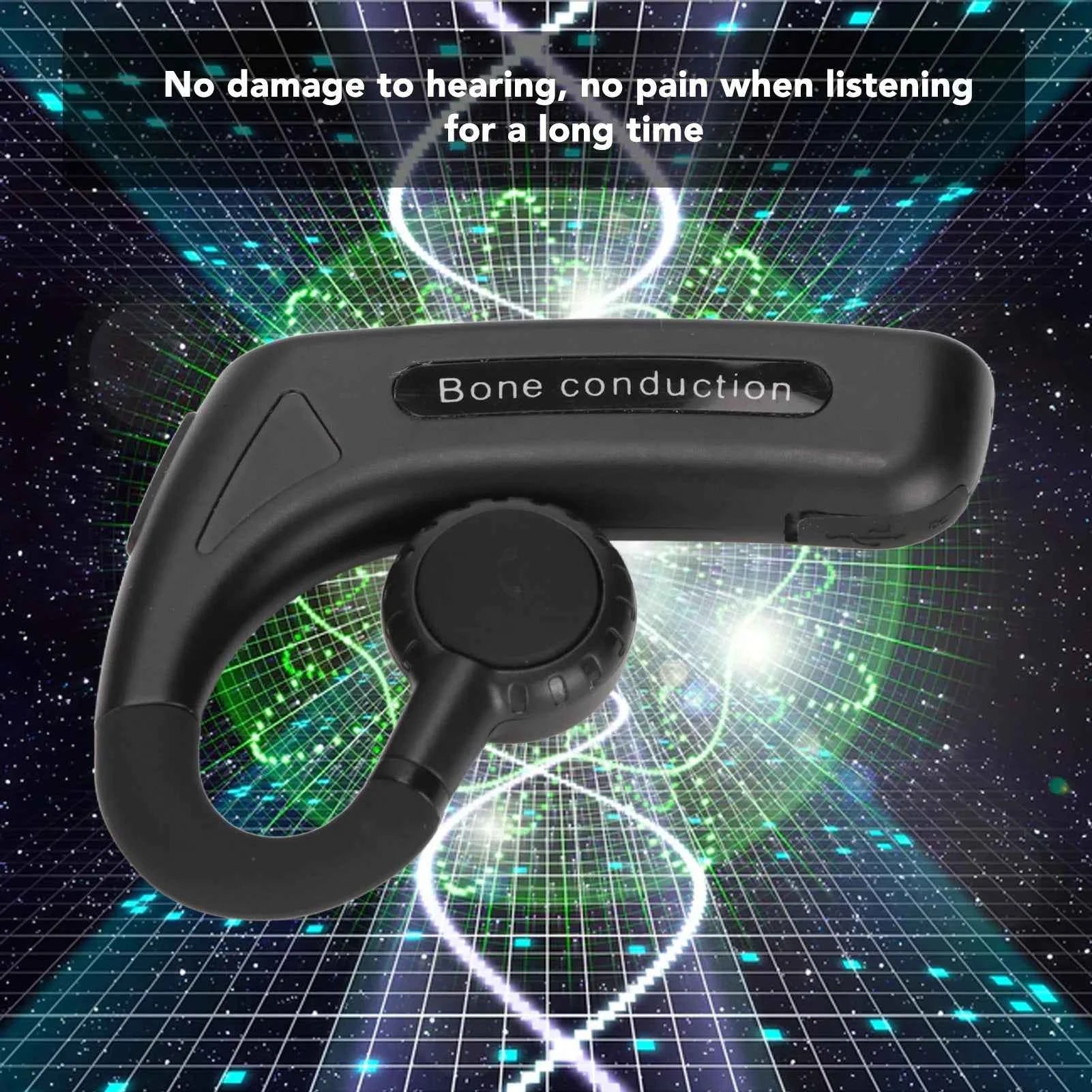 Bone Conduction Earbuds Stereo  5.0 Multifunctional Hands  Wireless Earpiece for Deaf  Earpiece