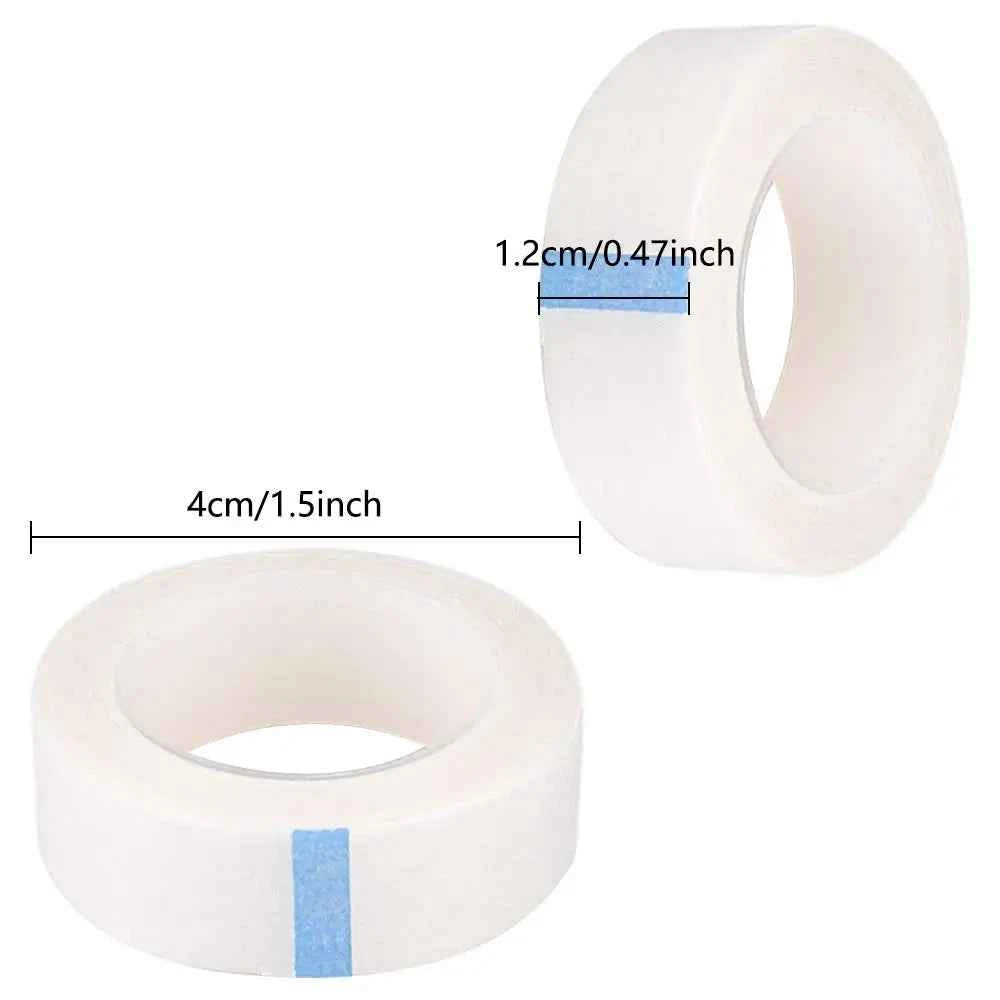 5Rolls White Eyelash Tape Adhesive Eyelash Extension Tapes Fabric Breathable Micropore Lash Tape for Eyelash Extension Supply