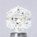 Hexagon Cut 5.28CT F VVS2 IGI Certified Lab Grown Diamond Step Cut Filled Unique Geometric Custom Jewelry