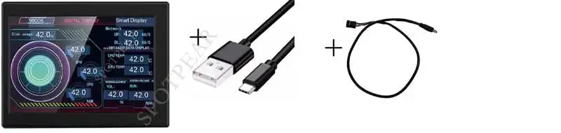 Computer Monitor 3.5inch LCD Display Screen PC CPU GPU RAM IPS Monitor USB Type C Secondary Screen