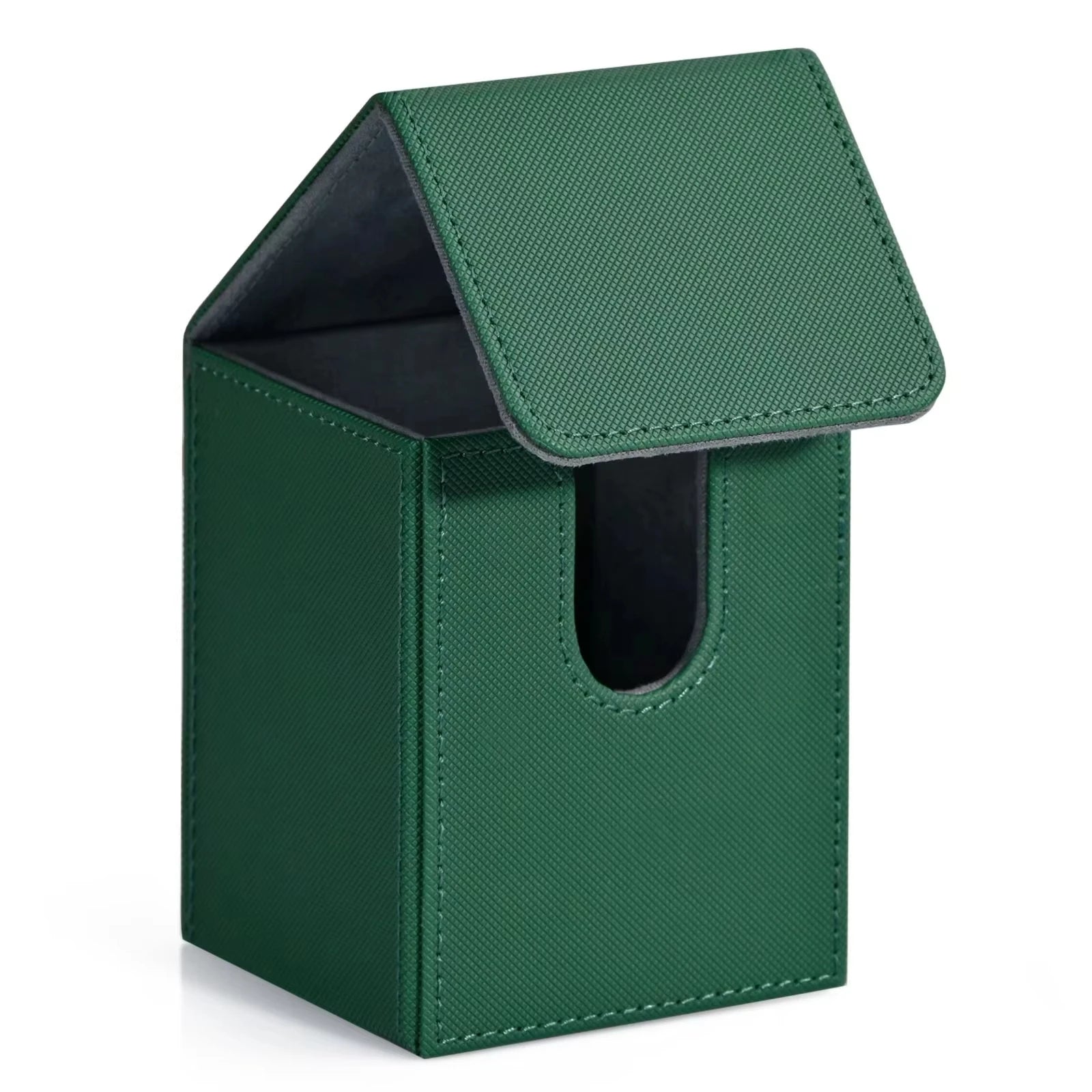 Card Deck Box,Card Storage Box holds 100+ Single Sleeved Cards, PU Leather Magnetic Closure for Magic cards TCG cards