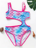 Toddler Girls One-piece Swimsuits Girl Waistless Fish Scale Mermaid Children's Ins Swimsuit